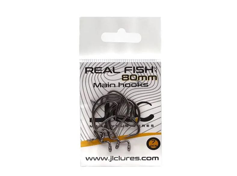 Real Fish Main Hook 80 mm - 7 pack