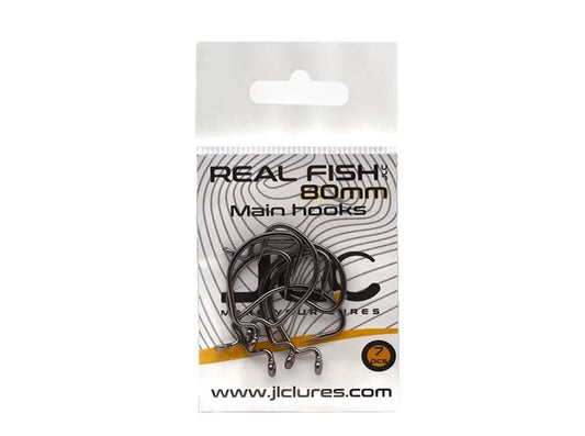 Real Fish Main Hook 80 mm - 7 pack