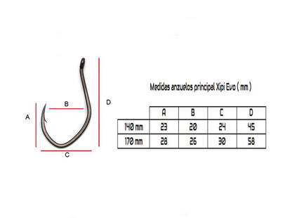 Xipi EVO JLC® 140 mm 3 pcs Main Hook